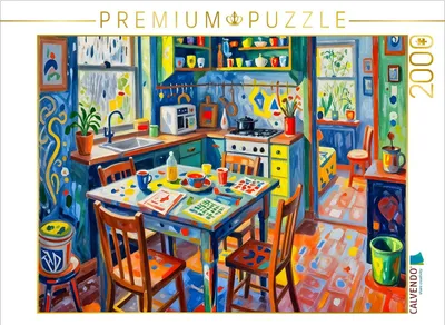 Produktbild von CALVENDO Puzzle Farbenküche | 2000 Teile Lege-Größe 90x67cm Foto-Puzzle für glückliche Stunden