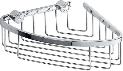 Produktbild von BYTRO Eckseifenkorb Messing Chrom poliert 185x260x70 mm für Bad & WC >> zum Bohren