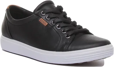 Produktbild von Ecco Soft 7 W Leichte Frauen Schnürung Turnschuhe Schwarz Weiß – 36 / Schwarz Weiß