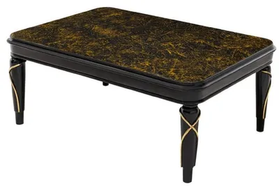 Image de Casa Padrino Luxe Table basse baroque noir / or 120 cm
