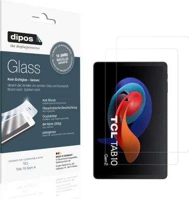 Image de 2x Protection ecrán pour TCL Tab 10 Gen 4 Verre souple Film Protecteur 9H dipos
