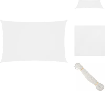 Image de vidaXL Voile d'ombrage Oxford Rectangulaire 2,5x5 m Blanc - Parasols & Protection solaire