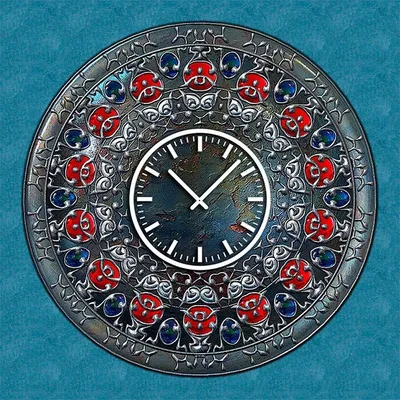 Zdjęcie produktu dla 3800 Designerski zegar ścienny Dixtime, zegary ścienne, nowoczesny zegar do salonu 40 cm x 40 cm