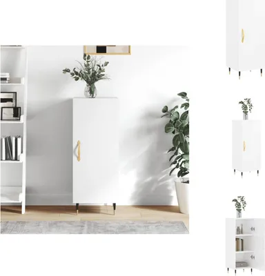 Imagen del producto de vidaXL, aparador blanco brillante, 34,5 x 34 x 90 cm, material de madera, - Aparadores
