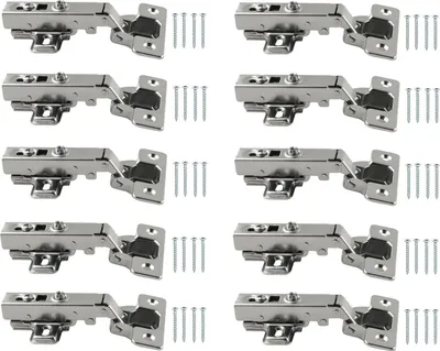 Produktbild von vasalat Topfband für Eckanschlag mit Dämpfung Softclose und Grundplatte Inhalt: 10 Stück Topfscharniere