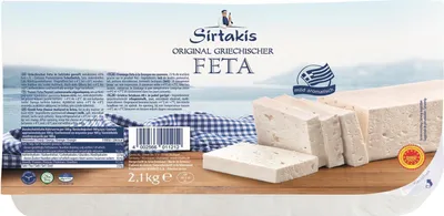Produktbild von Sirtakis Feta 3x 2,1kg Schafkäse Schafskäse Salzlake 43% Fett i.Tr. Griechenland