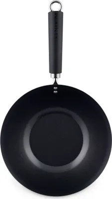 Zdjęcie produktu dla Ken Hom Excellence, Okrągły, Wok/Patelnia do mieszania, Czarny, Stal niestopowa, 1,5 mm, Ceramika, Gaz, Halogen, Indukcja