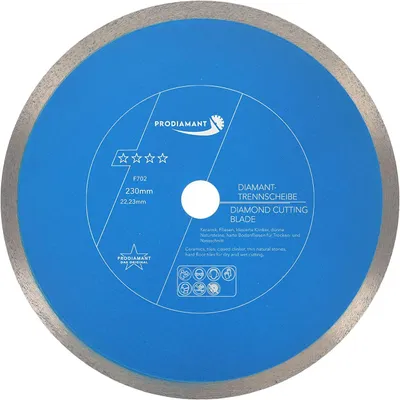 Produktbild von PRODIAMANT Diamanttrennscheibe 230mm Fliese, Feinsteinzeug Premium Rondo F702