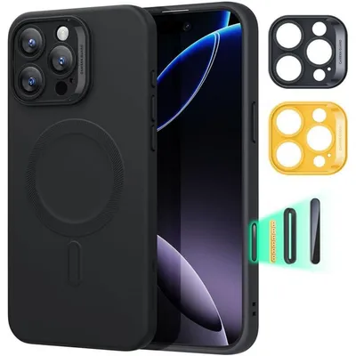 Produktbild von Handyhülle für iPhone 16 Pro mit Kamerasteuerung, MagSafe, Mikrofaserfutter, Schwarz