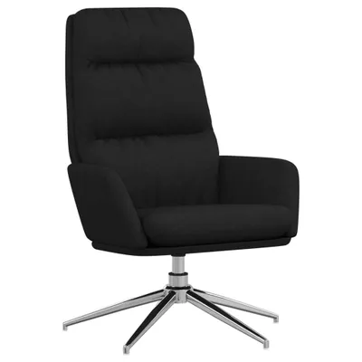 Image de Chaise de relaxation Noir Tissu
