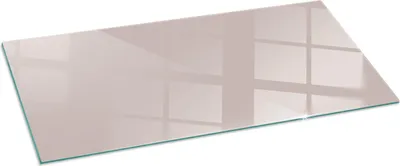 Produktbild von Glasbodenplatte für 125x50 cm – Kaminofen – Kaminplatte Glas – Schutzglas – Funkenschutzplatte –Glasbodenplatte Feuerfeste – Hitzeschutzplatte – Bodenschutz aus Glas – Farbe: Hellbraun