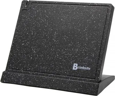 Produktbild von Brunbeste Magnetischer Messerblock mit Schleifgerät – Schwarz matt – Marmoroptik – 27 x 23 cm