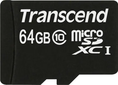 Produktbild von Transcend microSDXC 64GB Class 10 + SD Adapter