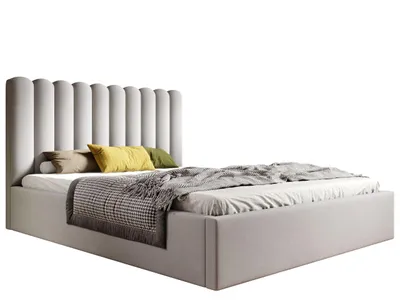 Produktbild von KLICKMOEBEL Polsterbett 200x200 HEKORA 13 Grau Komfortables Bett mit Bettkasten, halbgerolltem Kopfteil