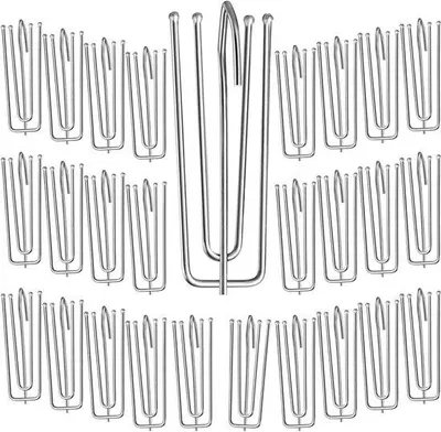 Image de Crochets à rideaux en acier inoxydable, lot de 30