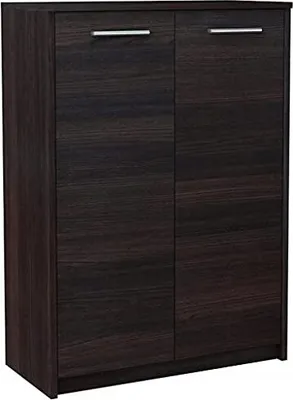 Produktbild von MATKAM Bürokommode 2D2P 2-türig, H/B/T 108 x 77 x 35 cm, mit zwei Innenregalen (Abstand 31,7 cm, passend für einen Standard-Ordner) (Wenge)