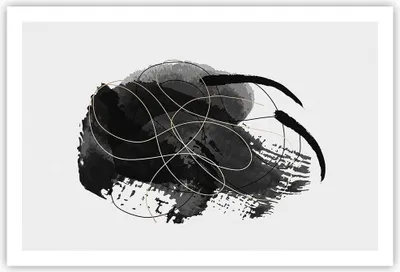 Produktbild von Poster - Poster ohne Rahmen - Abstraktion Schwarz Flecken - 91,5x61 cm - Wand Bild - Wanddeko - Wandbilder - Kunstposter - Wandposter - Bilder - Kunstdruck - Wanddekoration - Wandbild P2XAA91x61-4368