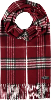 Produktbild von FRAAS Schal Cashmink® Scarf with FRAAS Plaid Burgundy rot mehrfarbig
