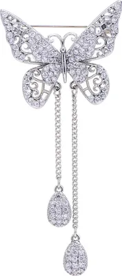 Produktbild von Schmetterling Brosche Silber Zirkonia
