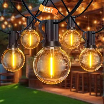 Obrázok produktu pre LED reťaz 15 metrov, vodotesná, 25+1 LED svetielok, pre exteriér aj interiér – záhrada, terasa, párty, oslava, dvor