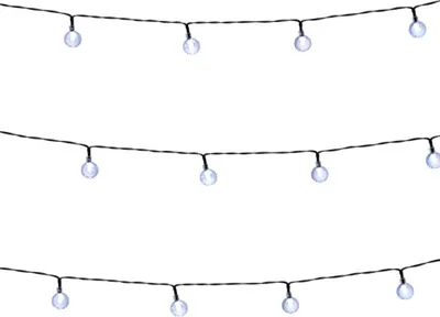 Obrázek produktu pro Grundig Solar Power Light String 9 M - 50 světelných pohádkových světel se solárním panelem - Teplé bílé světlo - 8 režimů - Černá barva