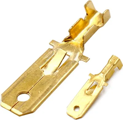 Produktbild von Flachstecker mit Rastzunge blank männlich unisoliert Kabelschuhe KFZ Sortiment 6,3 mm Set 100 Stück