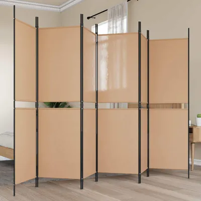 Produktbild von Möbel 6-teiliger Raumtrenner Beige 300 x 180 cm StoffParavents - Paravents c7729