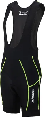 Produktbild von Airtracks Herren Fahrradhose mit Träger Kurz Pro ( XXL schwarz-neon ) Komfort Radhose mit 3D Air & Quick Dry Funktion