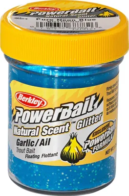 Produktbild von Berkley Powerbait Natural Glitter Trout Dough - 50g Forellenteig, Farbe/Aroma:Blue Glitter / Garlic