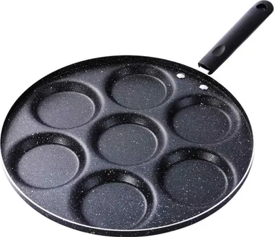 Produktbild von Eierbratpfanne, Pfannkuchen-Omelettpfanne, Kochpfannen, Kochgeschirr, Spiegeleierkocher, Plett, Crêpe, Multi-Eierbratpfanne