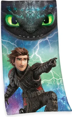Produktbild von Dragons Badetuch / Strandtuch / Handtuch, 100% Baumwolle ( Velours ), 75x150 cm