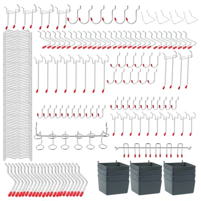 230-tlg. Pegboard-Haken-Set für 0,32/0,64 cm Lochplatten