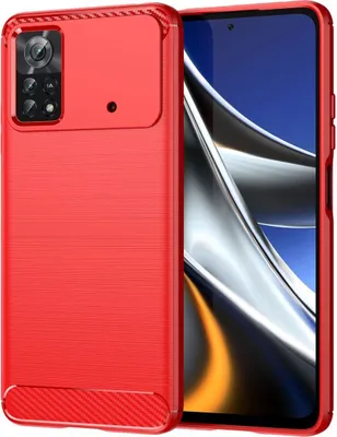 Produktbild von König Design Hülle kompatibel mit Xiaomi Poco X4 Pro 5G Kunststoff Soft Handyhülle - Handy Case Rot