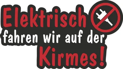 Produktbild von Hermann Schütz Aufkleber Elektrisch fahren wir auf der Kirmes