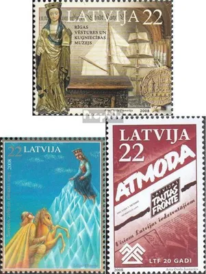 Produktbild von Briefmarken Lettland 2008 Mi 736,738,742 (kompl.Ausg.) postfrisch Museum