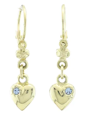 Produktbild von Miamar KI48 Mädchen Ohrringe Herz 14 Karat (585) Gelbgold Blau