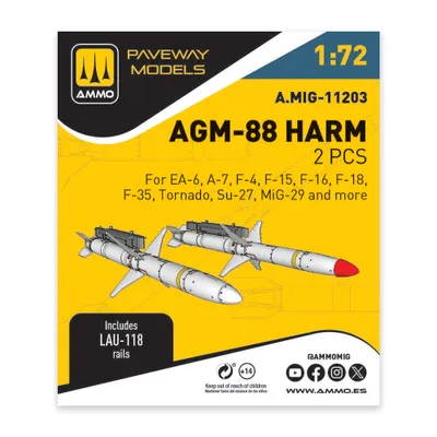 Produktbild von Ammo MIG A.MIG-11203 - 1/72 AGM-88 HARM (2 pcs) - Neu
