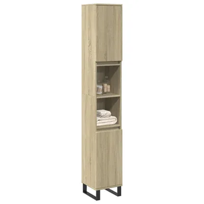 Produktbild von ZMH Badschrank Sonoma-Eiche 30x30x190 cm Holzwerkstoff