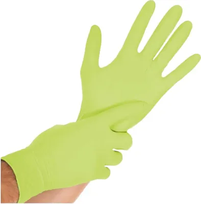 Produktbild von Hygostar "Safe Light" Nitril-Handschuhe Grün | 100 Stück  : L Größe: L
