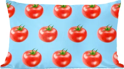 Produktbild von MuchoWow® Zierkissen Sofakissen Wohnzimmer Dekokissen 50x30 cm Tomaten - Gemüse - Blau - Wohnzimmerdekoration - Polster mit Photo