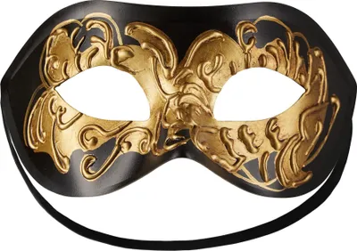 Produktbild von Venezianische Maske mit Verzierung - schwarz/gold