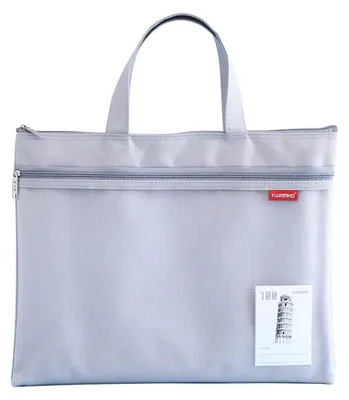Productafbeelding van Documententas A4 met rits en netzak, grijs, 35 x 28 cm