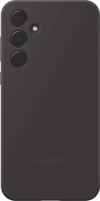 Produktbild von Samsung - Silikonhülle Galaxy A55 5G - mit mattem Finish und schlankem Design und seidigem Griff - für Samsung Galaxy A55 5G - schwarzes Silikon