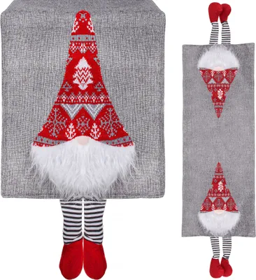 Produktbild von Tischläufer Winter Tischdecke Tischband Kerzen Tischdeko Weihnachten - Grau