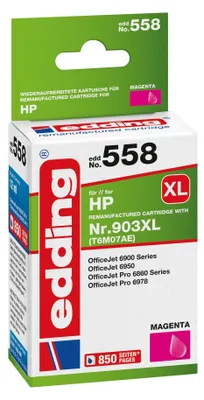 Produktbild von Edding EDD-558, Magenta, 12 ml, 1 Stück(e), 850 Seiten, Einzelpackung