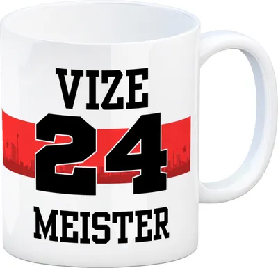 Produktbild von Stuttgart Brustring Kaffeebecher mit Spruch Vizemeister 2024