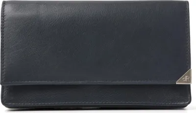 Produktbild von dR Amsterdam Leder Geldbörse Damen | Overslag-Geldbörse | Kartenhalter für Damen | RFID-Schutz Toronto - 15190 Blue