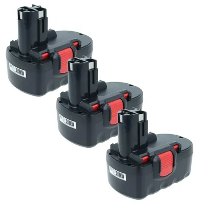Produktbild von vhbw 3x Akku kompatibel mit Bosch GSR 18 V, GST 18 V, GSR 18 VE-2, PSR 18 VE-2, PSB 18 VE 2 Werkzeug (3000 mAh, NiMH, 18 V)