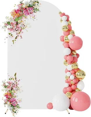 Obrázok produktu pre Elastanová dekorácia na svadby – okrúhly tvar – 180 x 80 cm – biela farba – bez rámu