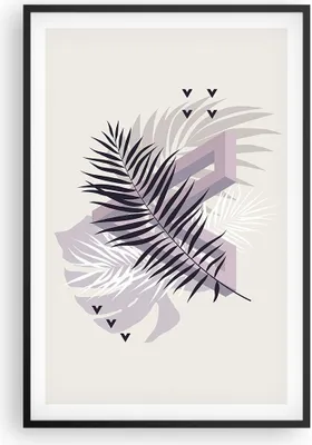 Produktbild von Gerahmtes Poster - Schwarzer Rahmen - Grafiken Blatt Buntstift - 61x91,5 cm - Wand Bild - Wanddeko - Wandbilder - Kunstposter - Wandposter - Bilderrahmen - Bilder - Kunstdruck - P2BPA61x91-4455